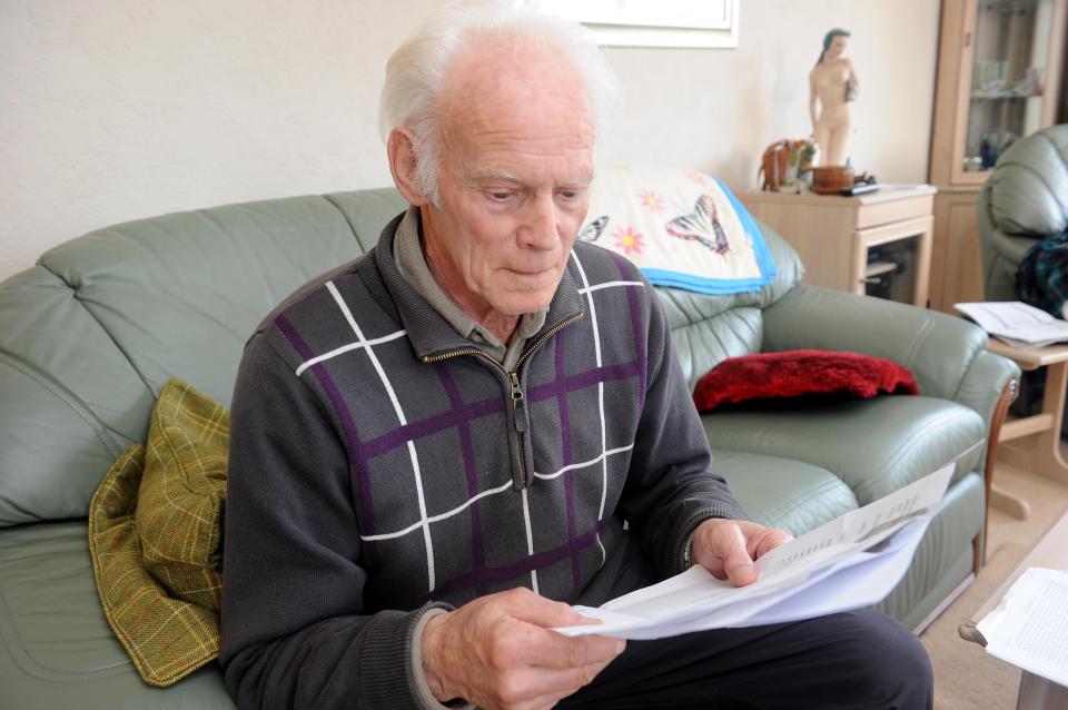  Bernard Trotter, 79, said he was hounded by Three after closing his wife's bank account