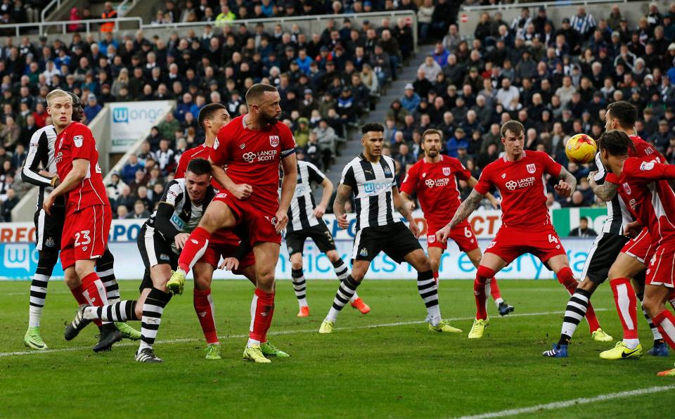  Ciaran Clark then scored a late equaliser to sens St James' Park rocking