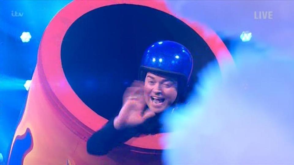  Stephen Mulhern's mock up of being shot out of a cannon didn't go to plan on Saturday Night Takeaway