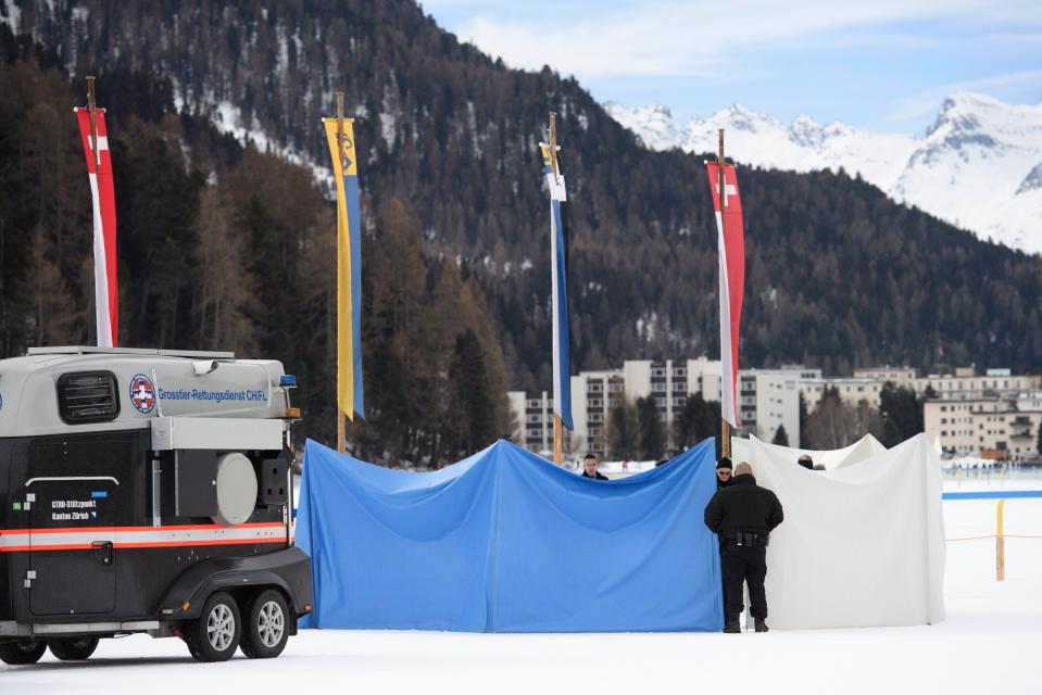  The incident occurred in the first race of the day at St Moritz.