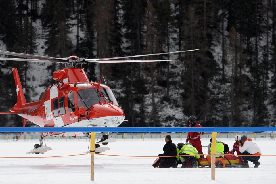  George Baker received treatment at the St Moritz track.