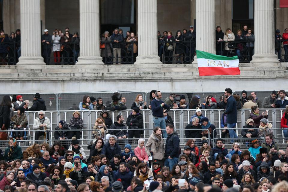  Hundreds of people packed out Trafalgar Square on Sunday afternoon to watch the free screening of the Oscar nominated film