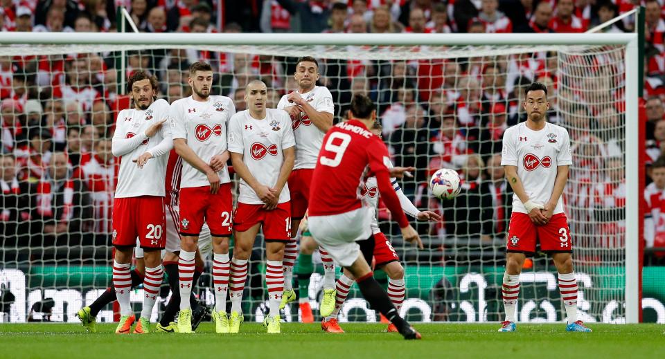 Zlatan Ibrahimovic then fired United into the lead with a great free-kick