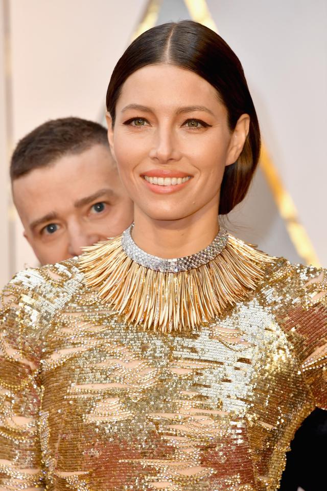  The couple larked about on the red carpet