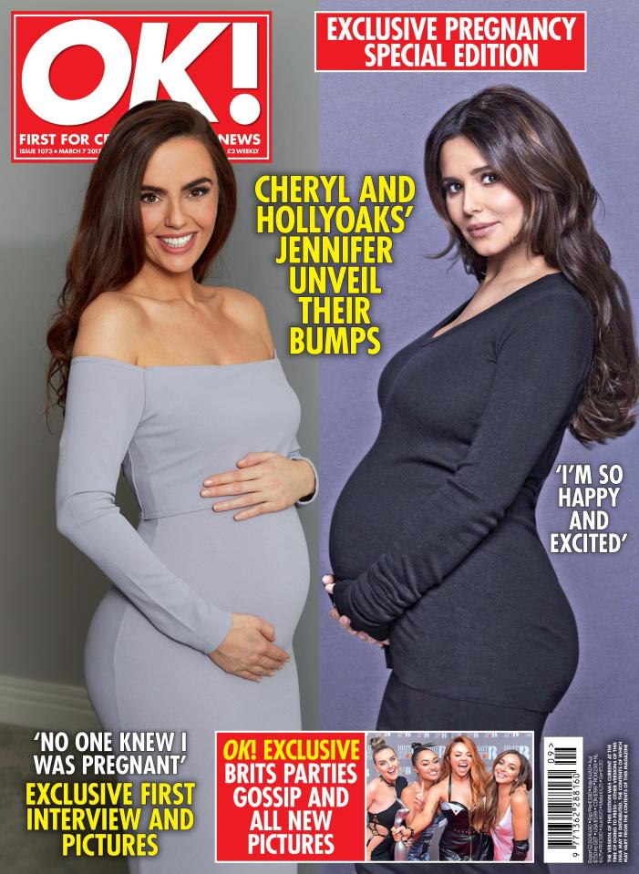  Jennifer and Cheryl on the front cover of OK! Magazine, out on Tuesday