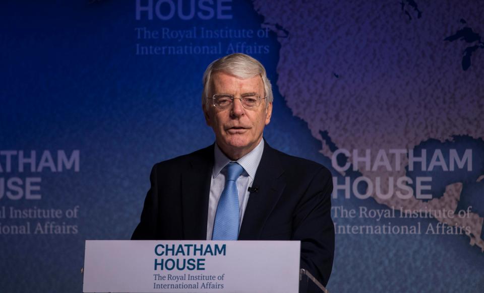  Former British prime minister Sir John Major was scathing about Tory Brexit plans