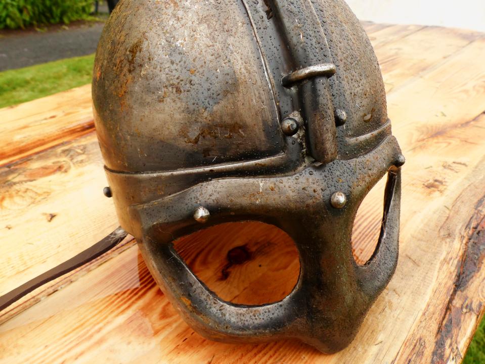  The Vikings were known for raiding and trading from their homelands across wide areas of northern, central and Eastern Europe. Pictured, a Viking helmet