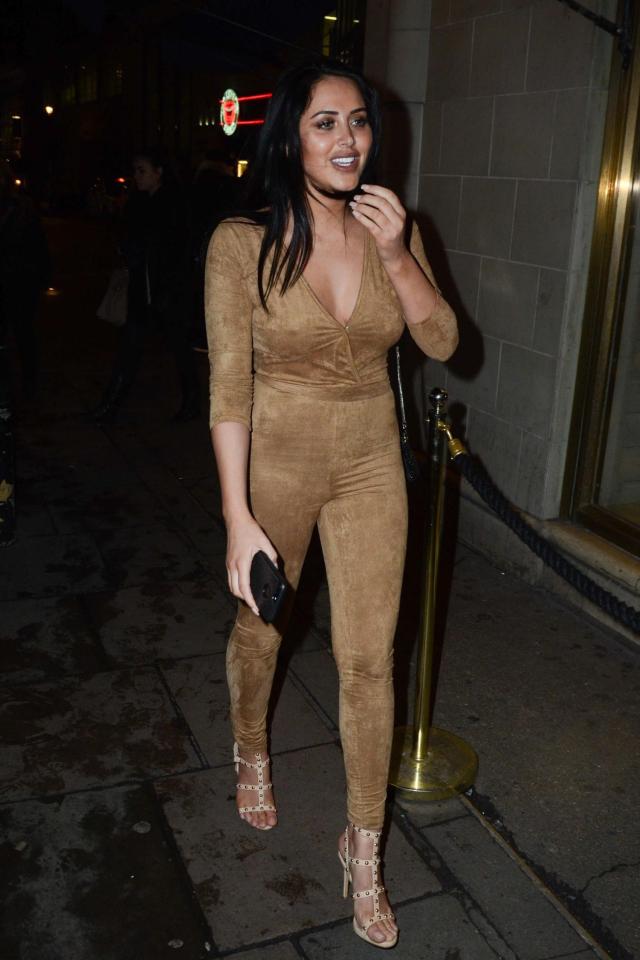  Marnie Simpson showed off her figure in a nude jumpsuit