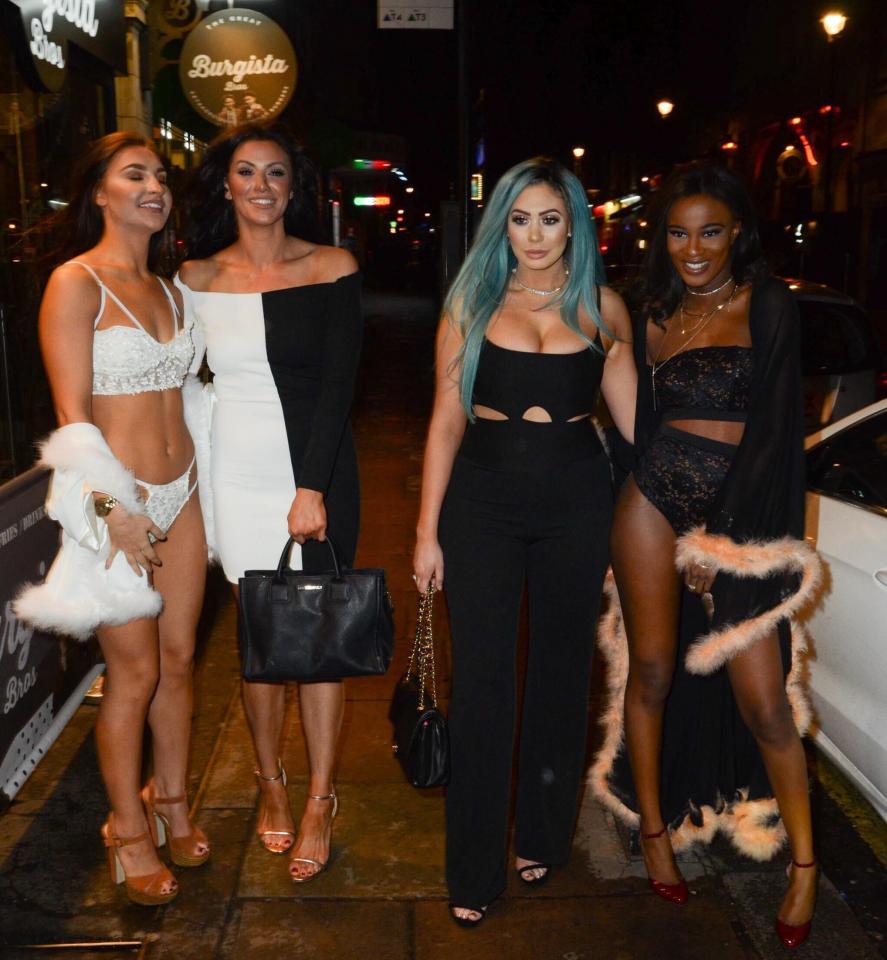  Chloe Ferry sported a blue wig for the occasion