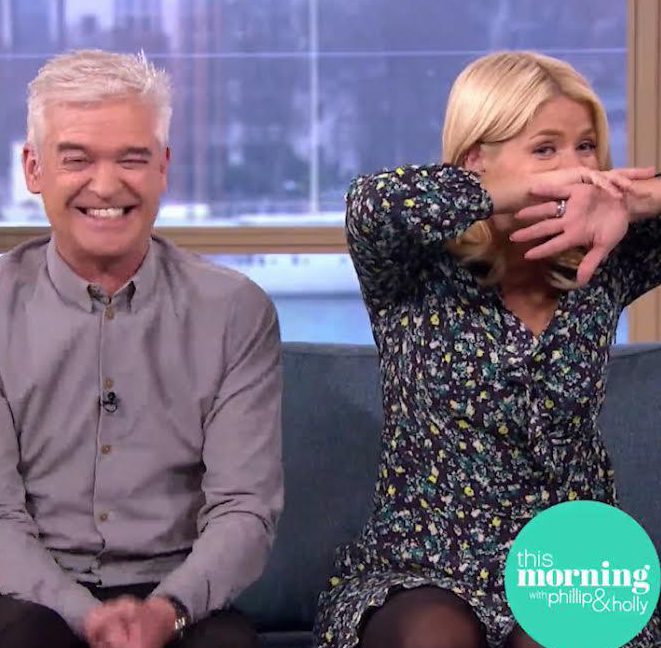  Phillip Schofield and Holly Willoughby couldn't control their laughter as they tried to record a This Morning promo featuring Gwyneth Paltrow's tidy pantry