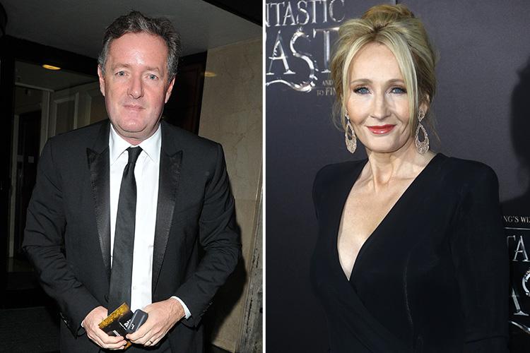  Piers Morgan and JK Rowling traded blows on Twitter after the Harry Potter she enjoyed seeing the Good Morning host attacked during a TV discussion of Donald Trump's travel ban