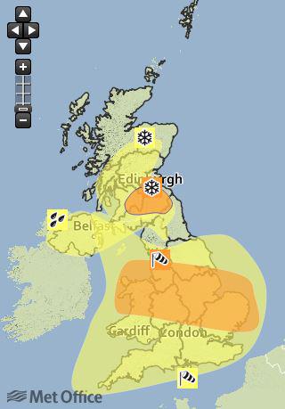  The Met's official weather warning has now been extended to cover the whole of the UK