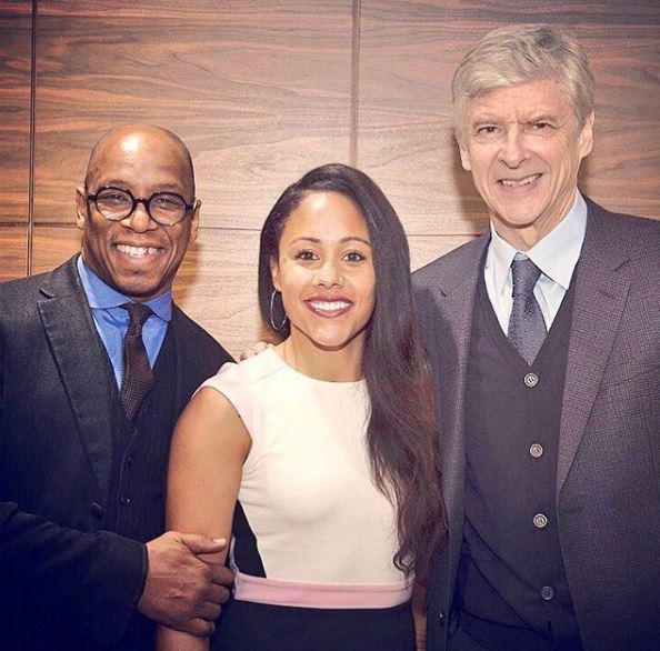  Ian Wright was with Wenger - and Arsenal ladies captain Alex Scott - at a Q&A on Thursday night