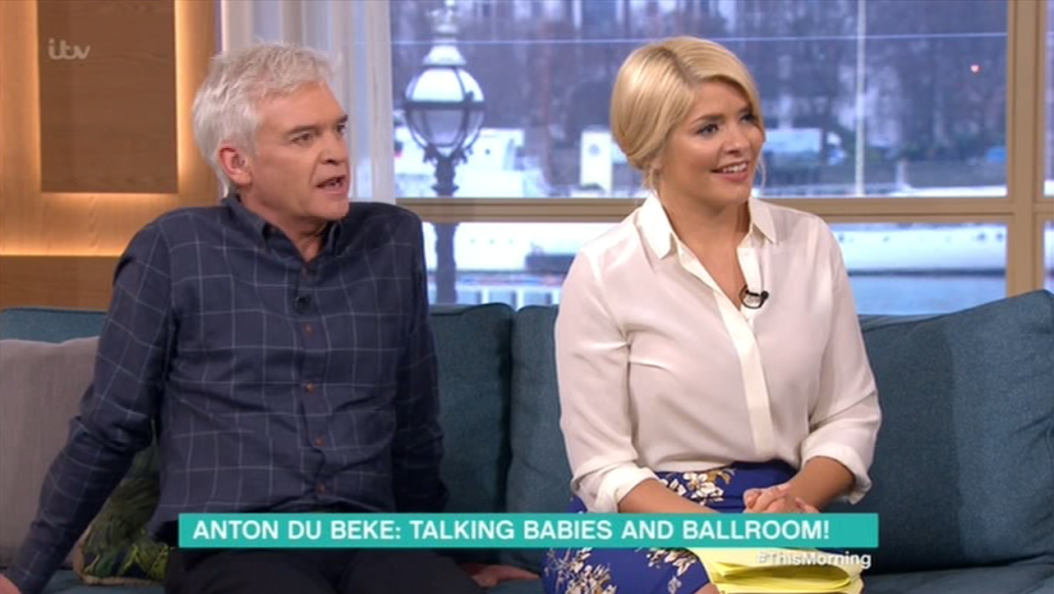  Phillip Schofield and Holly Willoughby had a chuckle with the Strictly dancer