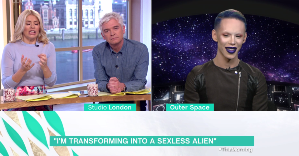  Holly Willoughby and Phillip Schofield were left amazed by Vinny Ohh who wants to become a sexless alien