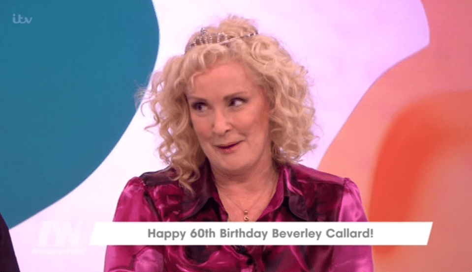  Bev admitted turning 60 was a "bit of a shock"