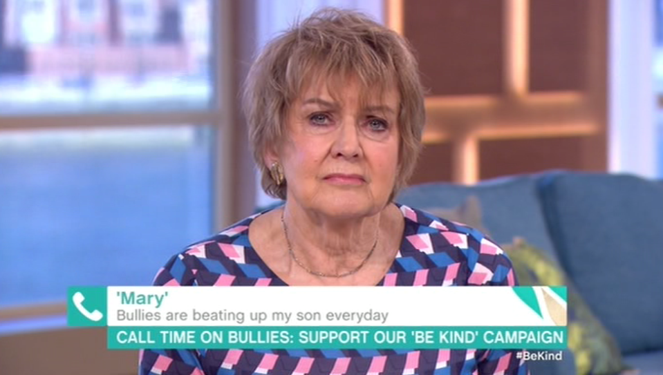  Deirdre offered her advice to the distraught mum telling her to keep evidence of all the bullying that had happened to her son