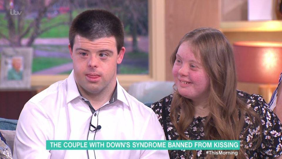  Down's Syndrome couple Niki Wyatt and Samantha Lochrie got engaged on Friday's This Morning