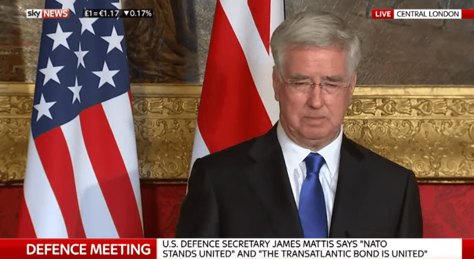  The Defence Secretary insisted America was our closest ally