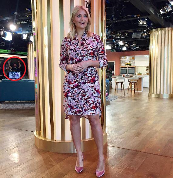  Holly Willoughby was photobombed on Tuesday