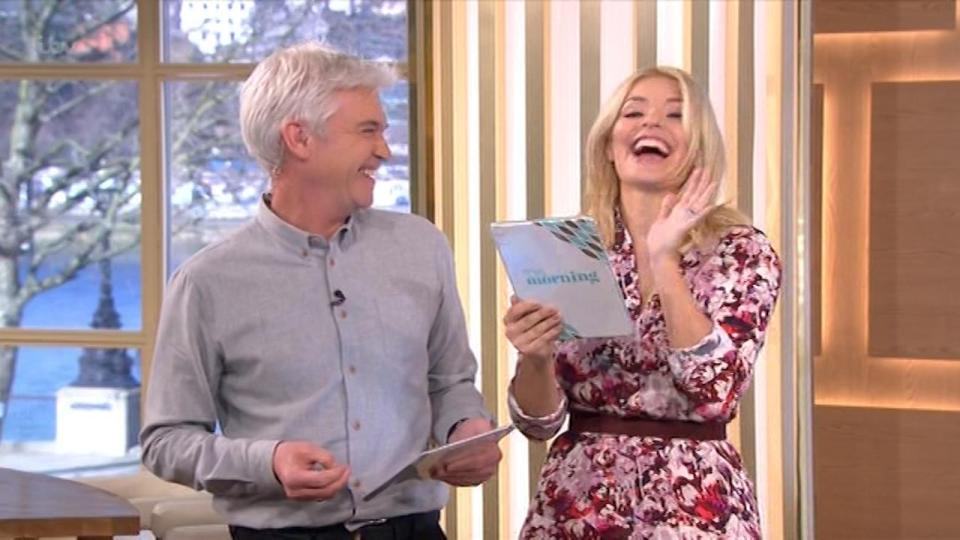  Holly and Phil were in hysterics after her blooper