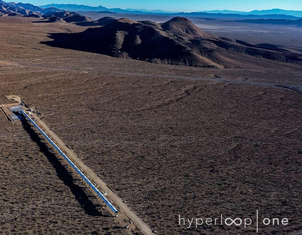  The Hyperloop One tunnel is being built in the Nevada Desert