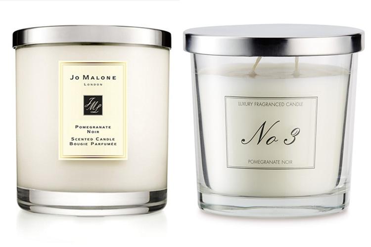  The new range of scented candles cost £3.99 each - a discount of 90 per cent on those sold at Jo Malone