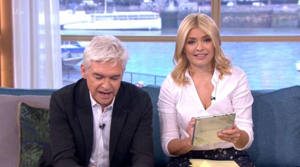  Holly and co-host Phillip Schofield welcomed new mum Kayley on This Morning today