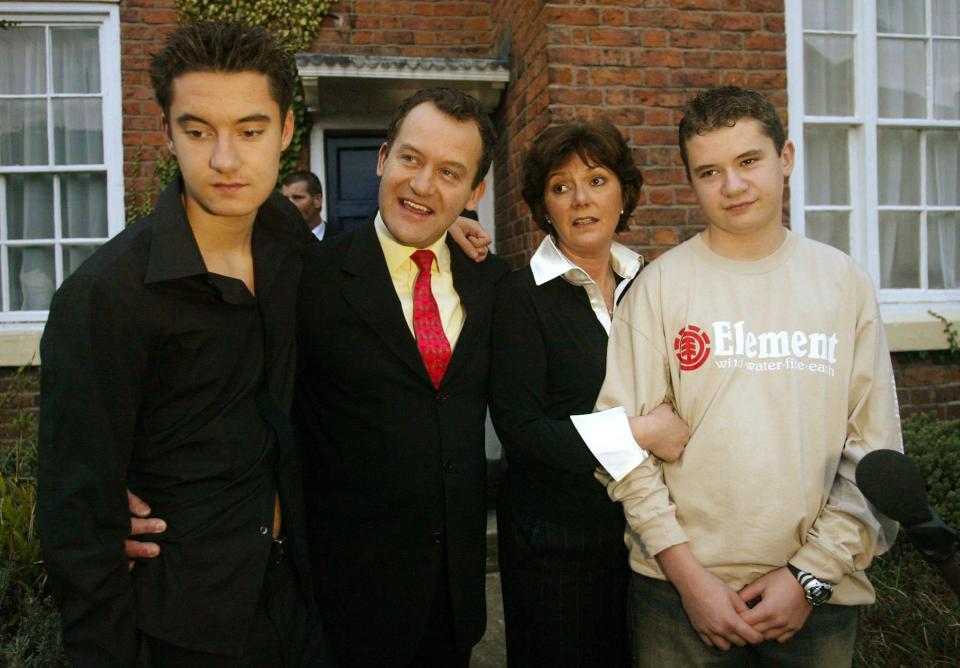  Home-time . . . Paul Burrell with his ex-wife Maria and their sons Nick and Alex