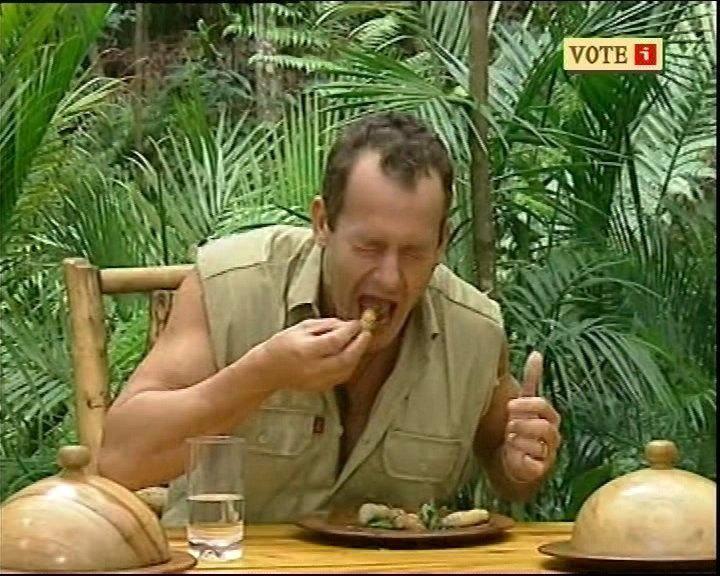  How he rocked celebs . . . Paul Burrell grimaces at a Bushtucker Trial during I'm A Celebrity