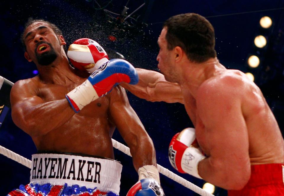  Haye on his way to points defeat against Klitschko in 2011