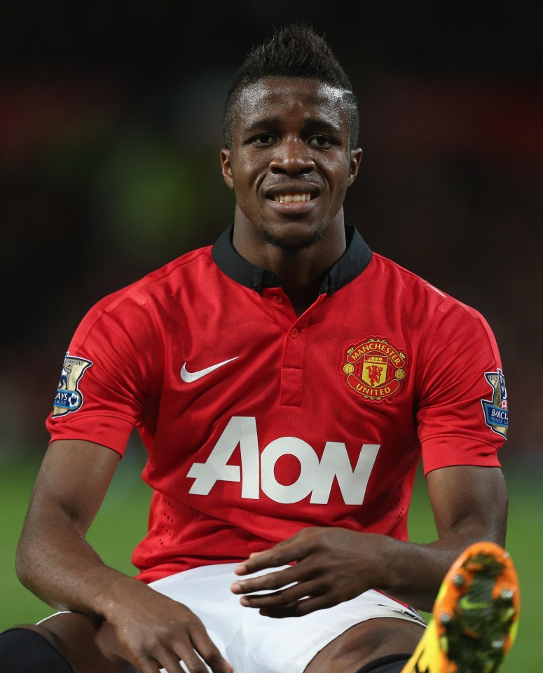 Wilfried Zaha struggled to break into Manchester United's team during two seasons