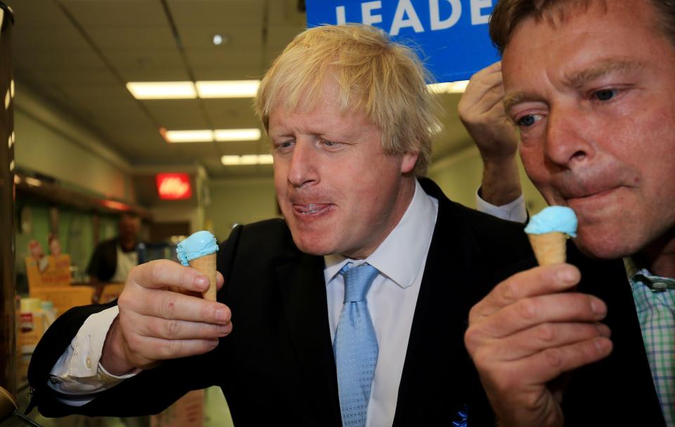  Then parliamentary candidates - Boris Johnson with Craig Mackinlay