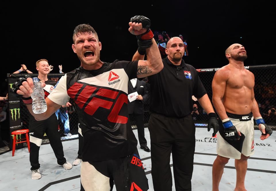  Michael Bisping won the main event at the 2015 edition of UFC Glasgow