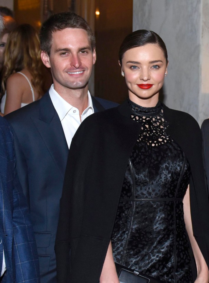 Evan Spiegel, pictured with fiance Miranda Kerr, is a multi-billionaire