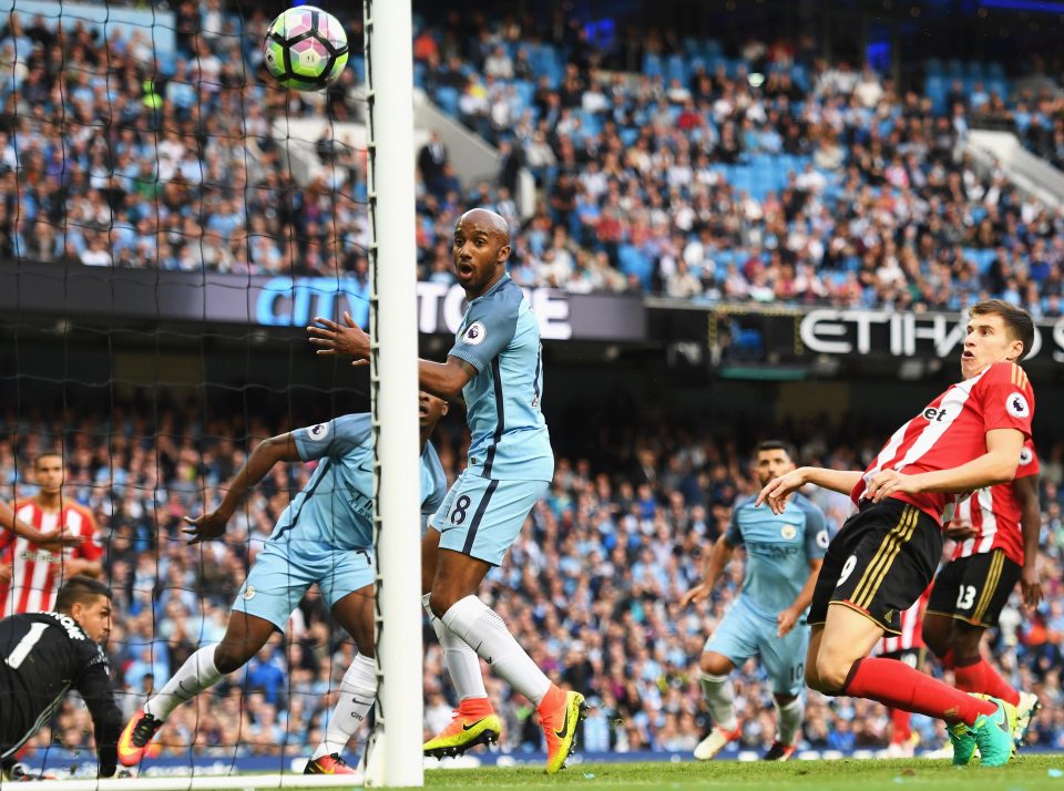 Paddy McNair nets an own goal at The Etihad in August