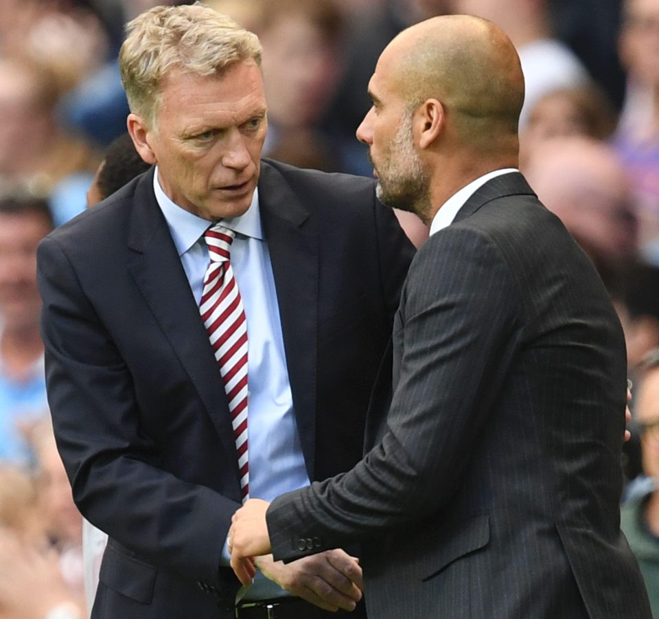 David Moyes faces an uphill task against Pep Guardiola's free-scoring City