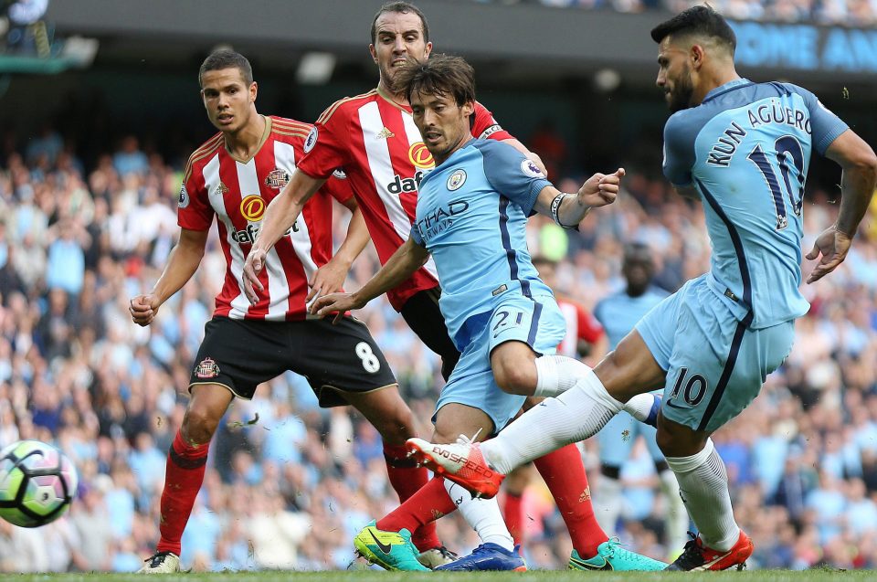 Sergio Aguero will be gunning for Sunderland on Sunday