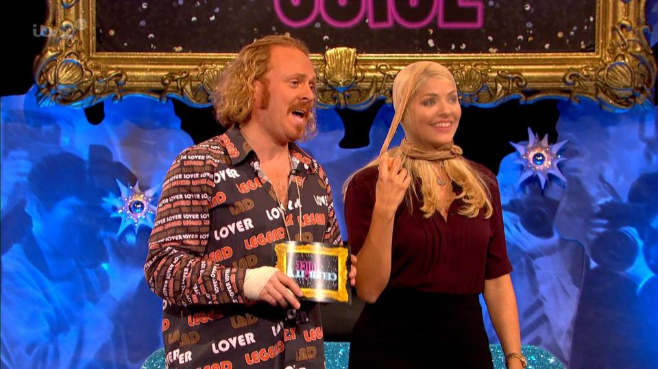  Holly stars with Keith on Celebrity Juice