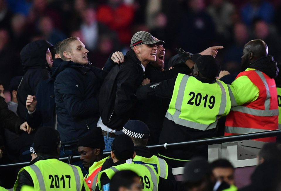 Violence erupted at the London Stadium in October between Chelsea and West Ham fans