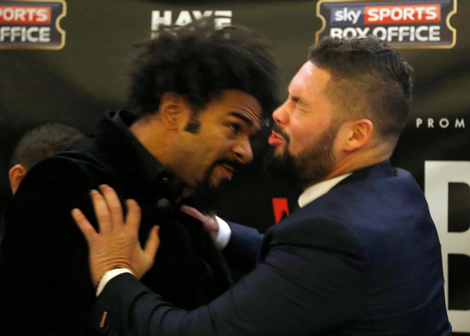  Haye and Bellew meet on Saturday at the O2 Arena