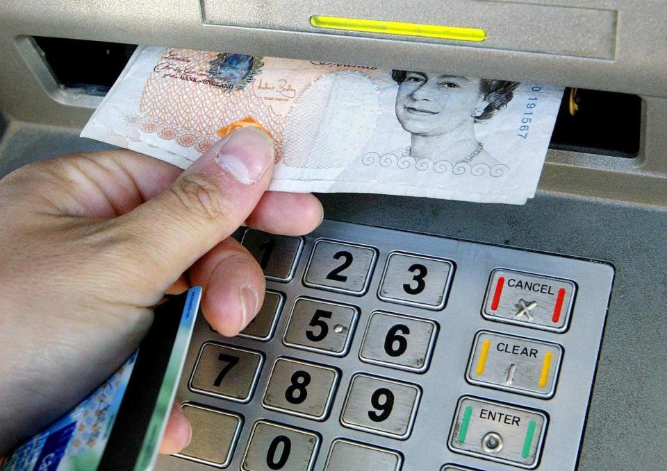  Pay for cash machines typically charge £1.75 a withdrawal