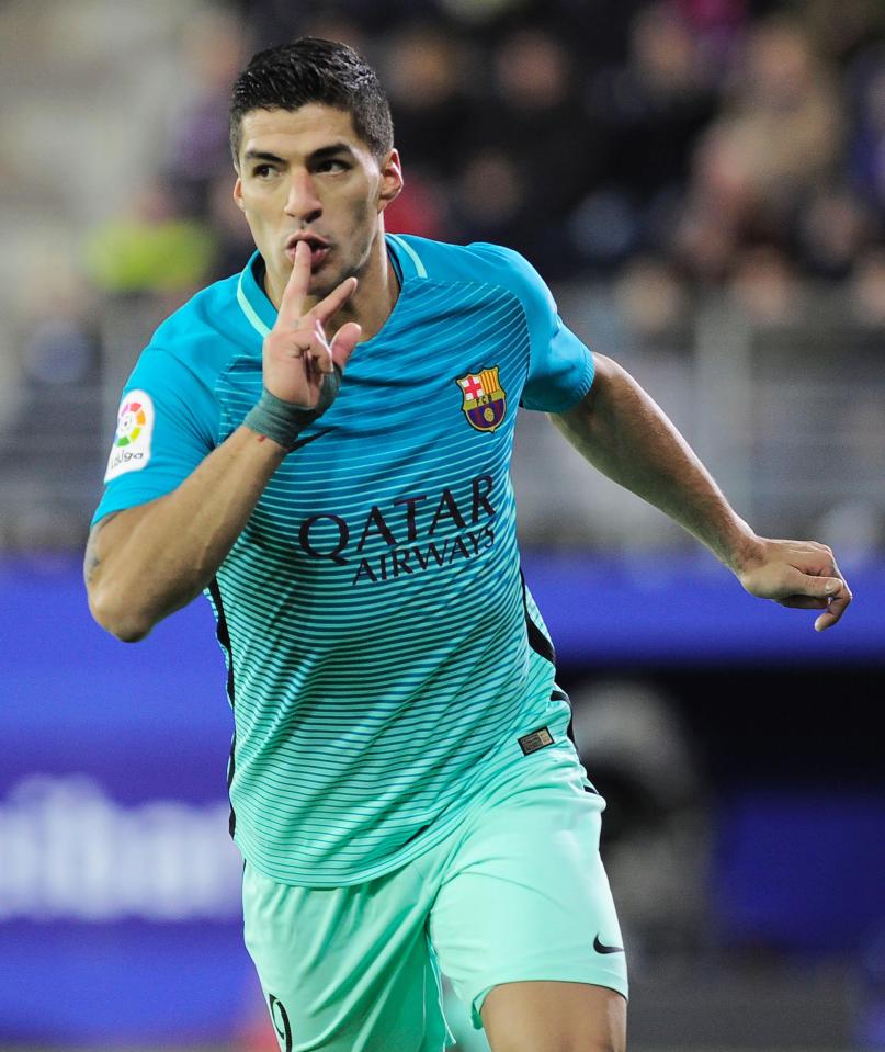 Luis Suarez is one of four Barcelona players in the top ten