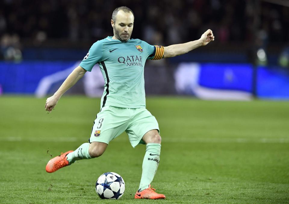 Andres Iniesta is another Catalan star to feature on the top ten list