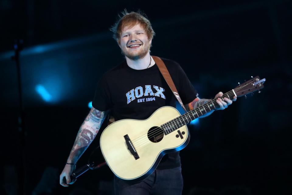  Castle on the Hill . . . Ed Sheeran's latest album tracks soared straight to No1 and No2 in the charts