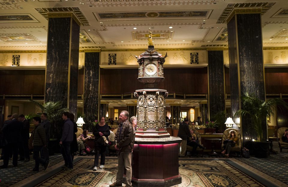  The main lobby at the iconic Waldorf Astoria