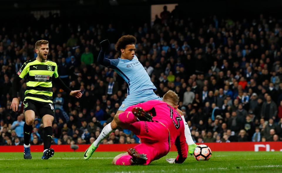 Leroy Sane then equalised for City on the half hour mark