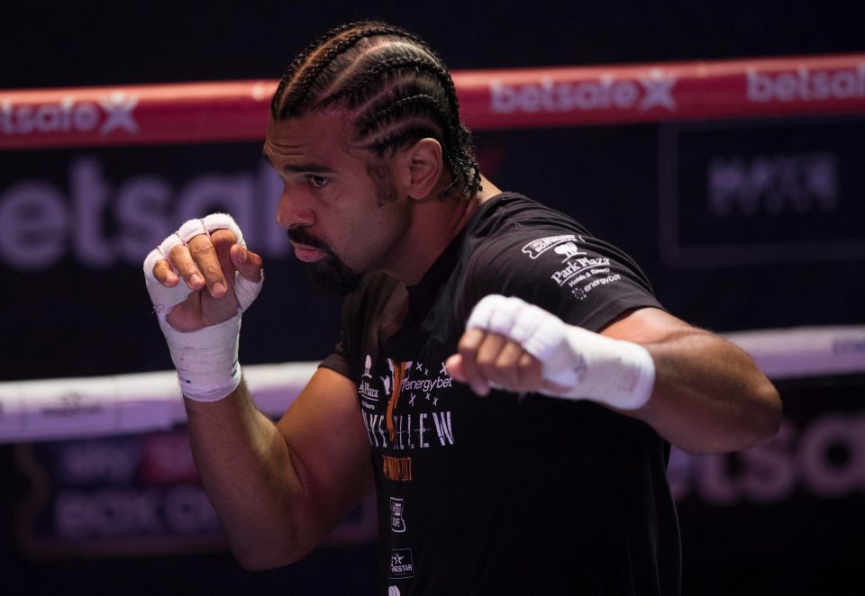  David Haye looks fresh and free from injury as he showed off a few jabs