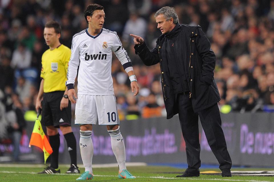 Mourinho was not happy with Ozil's lack of effort during a game