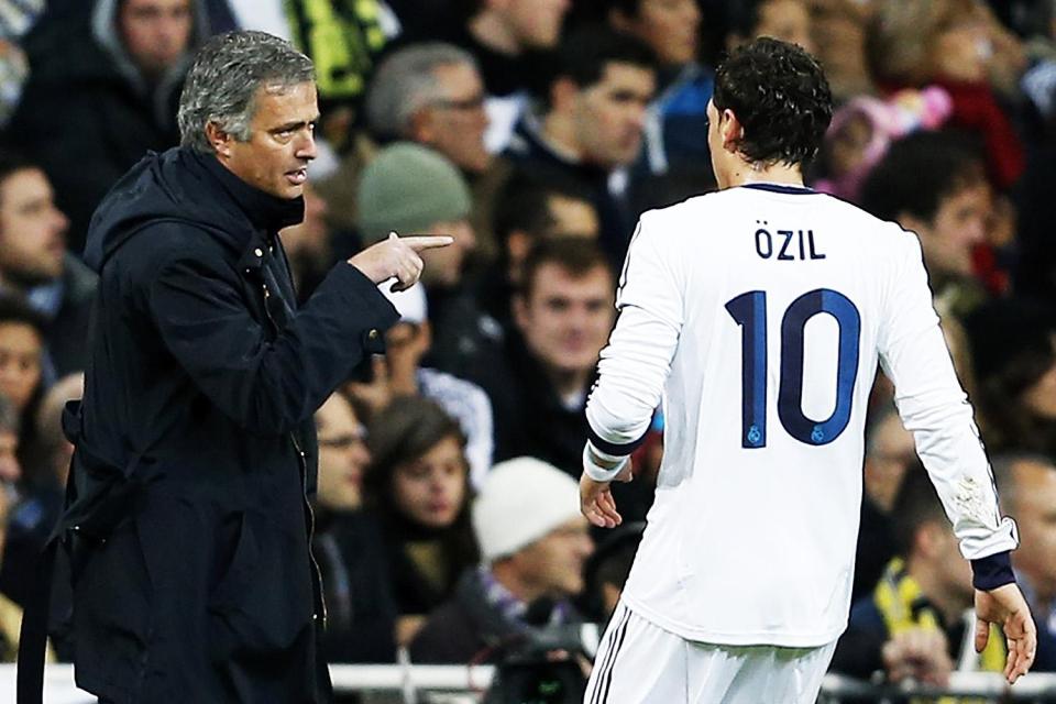 Mourinho branded Ozil a 'coward' as the German headed for the showers